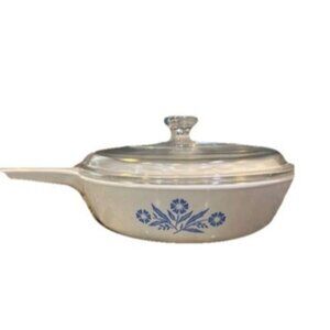 Corning Ware Sauce Pan Blue Cornflower P-83-B 6-1/2 in Vintage With Lid